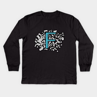 F letter T shirt Kids Long Sleeve T-Shirt